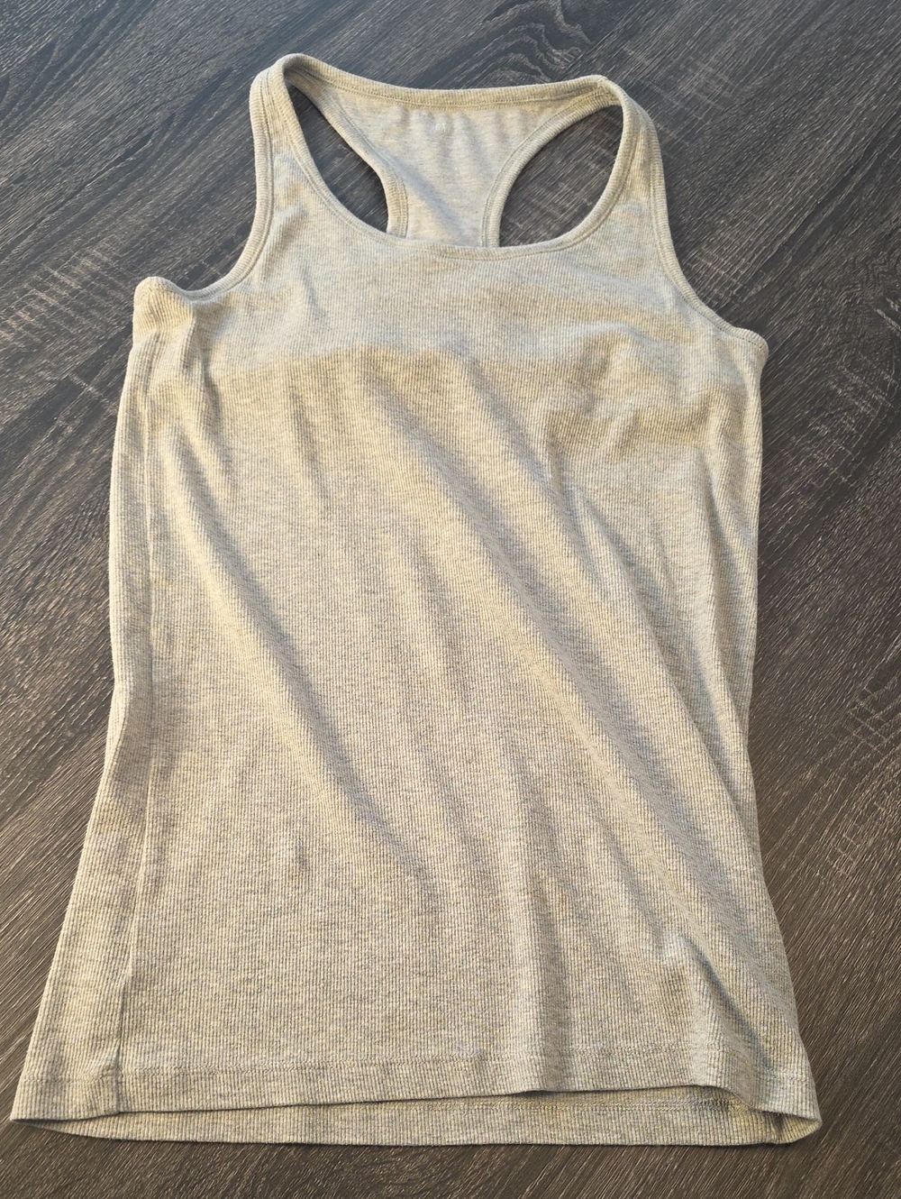 Women’s Ribbed Racerback Tank Top - Gray